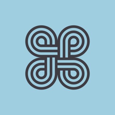 Eğrisi simetrik şekiller desen