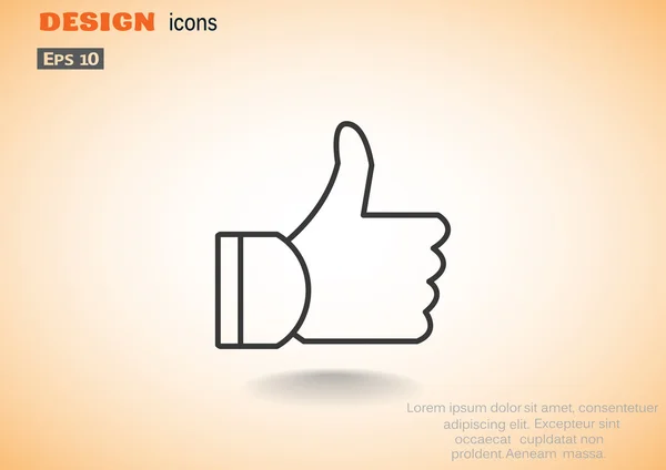 Polegar ícone web —  Vetores de Stock
