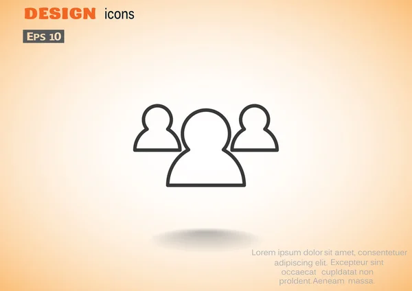 Les gens recherchent icône simple — Image vectorielle