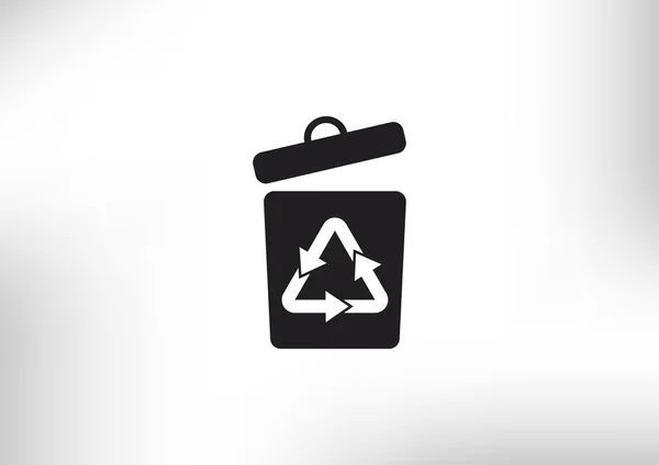 Waste recycling symbol with arrows icon — Stock Vector