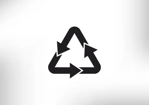 Waste recycling symbol with arrows icon — Stock Vector