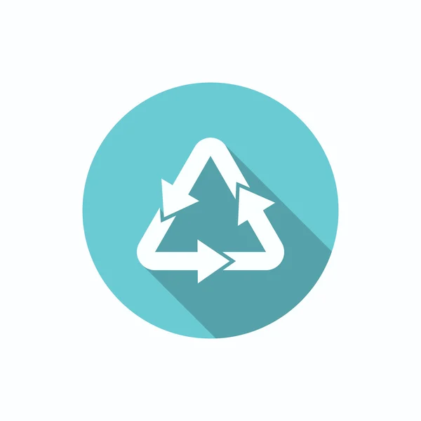 Thematische strategie inzake afvalrecycling symbool met pijlen pictogram — Stockvector