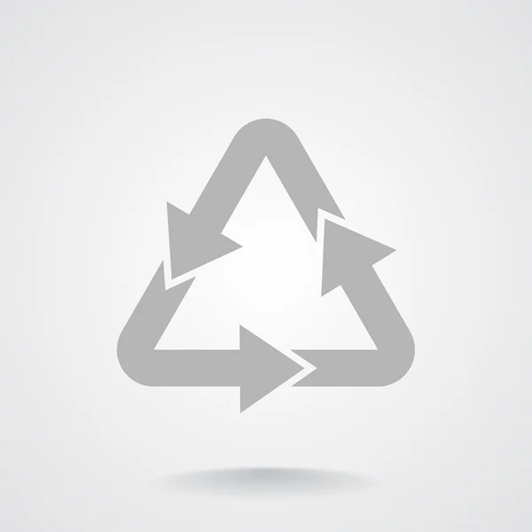 Waste recycling symbol with arrows icon — Stock Vector