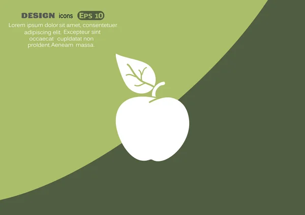 苹果与叶 web 图标 — 图库矢量图片