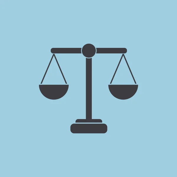 Escalas de justicia icono web simple — Vector de stock