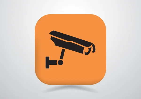 Caméra de surveillance icône simple — Image vectorielle