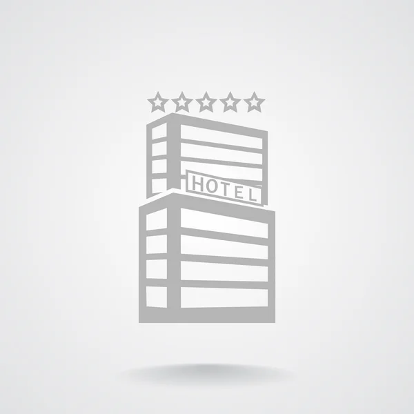 Hotel building simple icon — Stock Vector