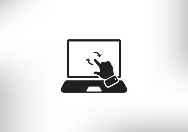 Dokunmatik ekran laptop simgesini