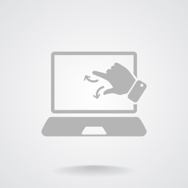 Dokunmatik ekran laptop simgesini