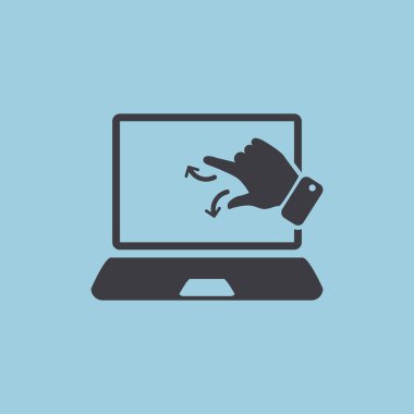 Dokunmatik ekran laptop simgesini