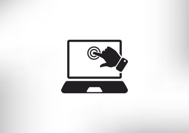 Dokunmatik ekran laptop simgesini