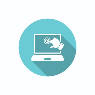 Dokunmatik ekran laptop simgesini