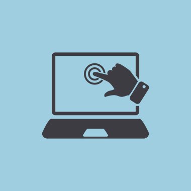 Dokunmatik ekran laptop simgesini