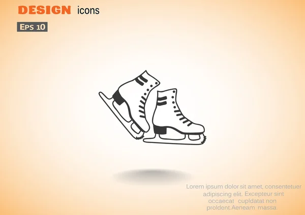 Skate Schuhe Web-Ikone — Stockvektor