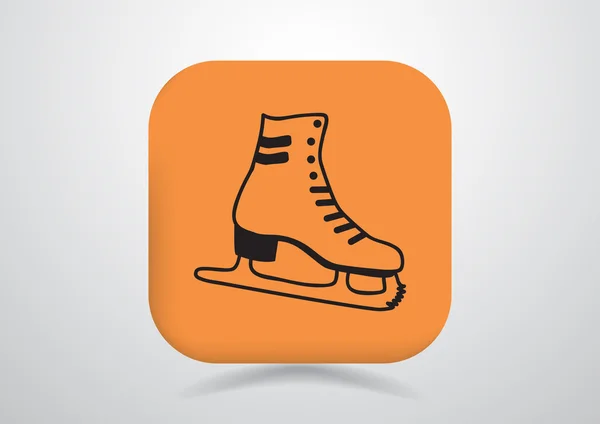 Skate schoen web pictogram — Stockvector