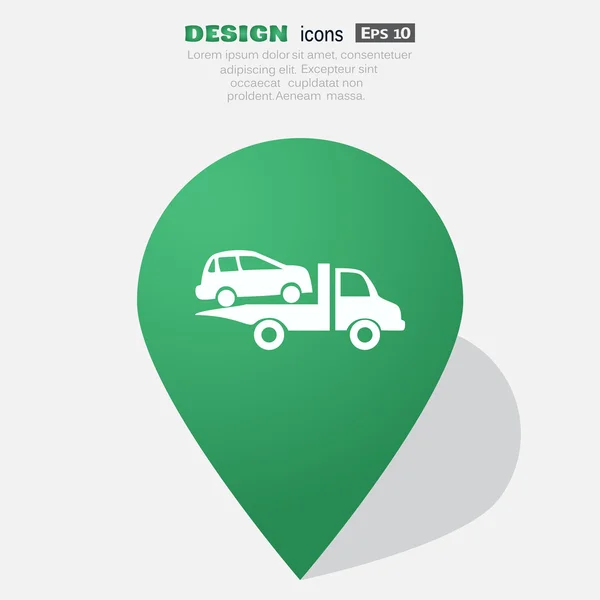 Icono web de evacuación de coches — Vector de stock