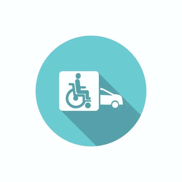 Handicap in auto-pictogram — Stockvector