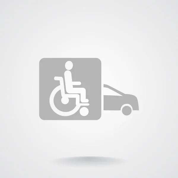 Handicap in auto-pictogram — Stockvector