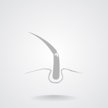 Hasarlı saçın web simgesi