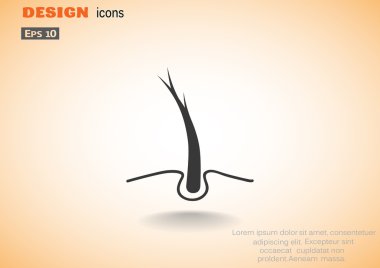 Hasarlı saçın web simgesi