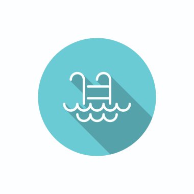 Dalgalar simgesi ile havuzu merdiveni