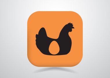 Tavuk yumurta içindeki siluet