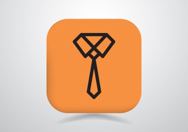 Düğümlü kravat basit web simgesi