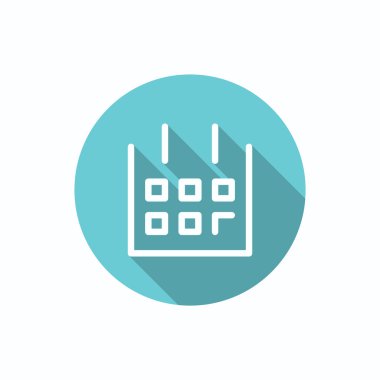 Takvim basit web simgesi yaprak