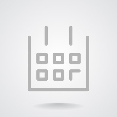 Takvim basit web simgesi yaprak