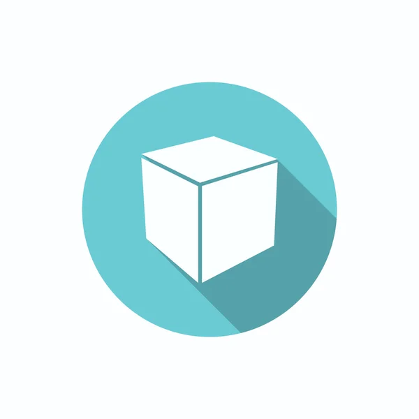 Simple cube web icon — Stock Vector
