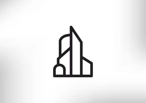 Cidade grande ícone web simples — Vetor de Stock