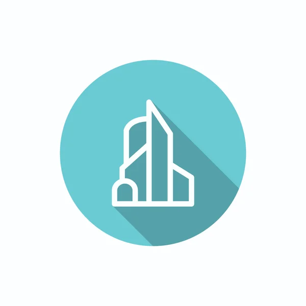 Big city simple web icon — Stock Vector