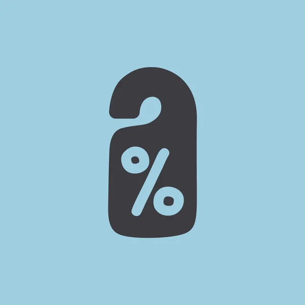 Símbolo percentual na etiqueta pendurada —  Vetores de Stock