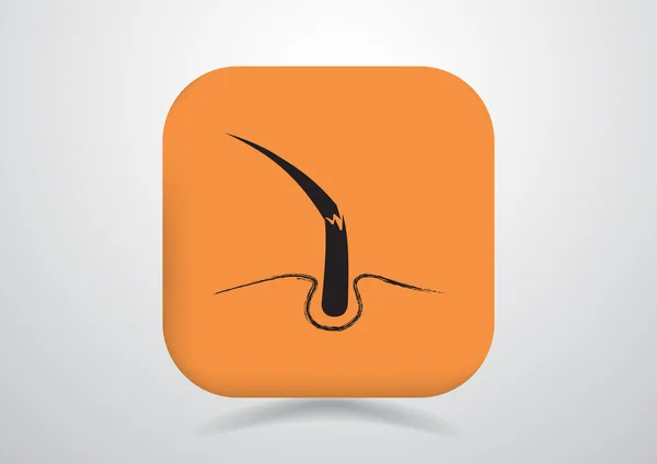 Icono web de cabello dañado — Vector de stock