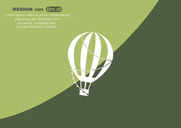 Ballon aerostat web pictogram — Stockvector