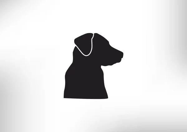Signo con silueta de perro doméstico — Vector de stock