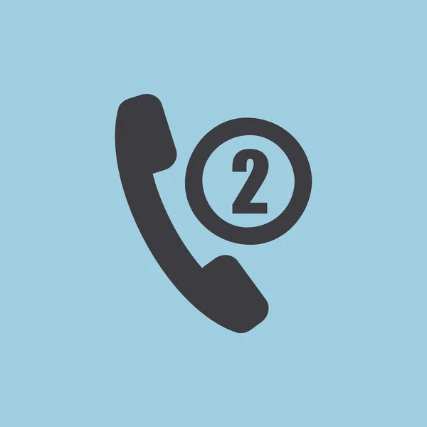 Телефонна трубка з двома відсутніми дзвінками — стоковий вектор