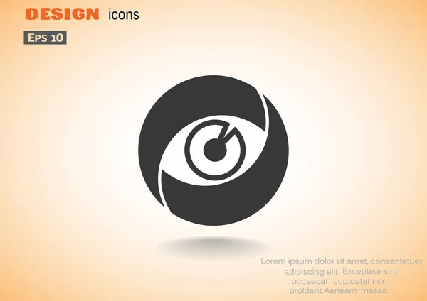 Watching eye web icon — Stock Vector