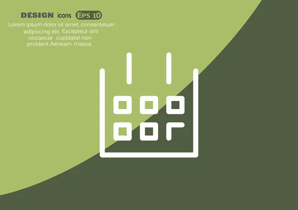 Blad van eenvoudige web kalenderpictogram — Stockvector