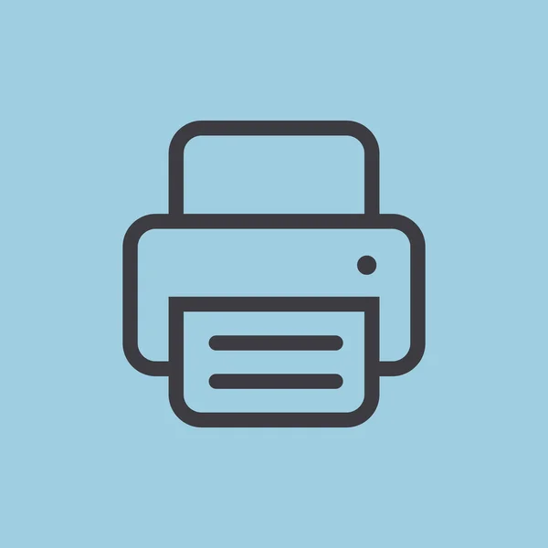 Pracovní tiskárna s papírovou ikonu webové — Stockový vektor