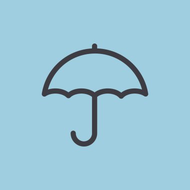 Basit anahat şemsiye web simgesi