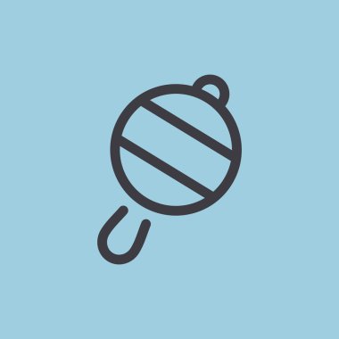 Icône de hochet de bébé simple, contour vector illustration