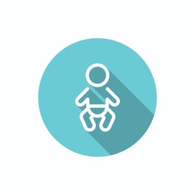 Basit çizgiler bebek bebek simge