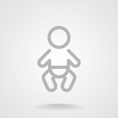 Basit çizgiler bebek bebek simge