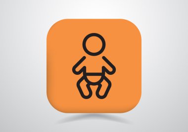 Basit çizgiler bebek bebek simge