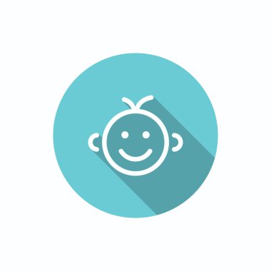 Mutlu bebek siluet Basit çizgiler içinde