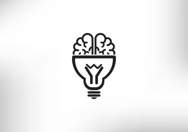 Ampul simgesi olan beyin