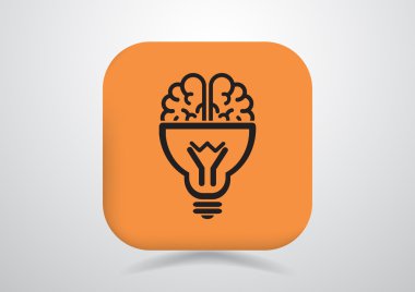 Ampul simgesi olan beyin