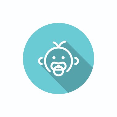 Bebek emziği ile basit simgesi