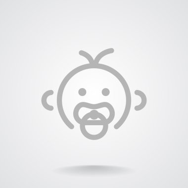 Bebek emziği ile basit simgesi